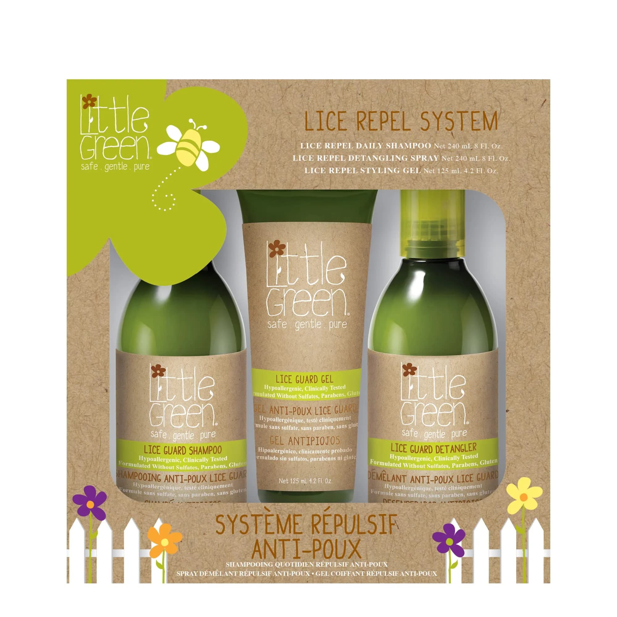 Little Green Kids Lice Repel System, Complete Kit | Natural Tea Tree & Neem Formula, Safe for Kids - main product image