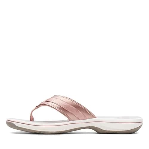 Clarks Breeze Sea Flip-Flop 11 | Rose Gold Synthetic, Casual Comfort, Heel 30mm thumbnail 7