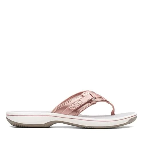 Clarks Breeze Sea Flip-Flop 11 | Rose Gold Synthetic, Casual Comfort, Heel 30mm thumbnail 3