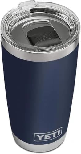 YETI Rambler 20 oz Tumbler with MagSlider Lid, Stainless Steel, Navy | Keeps Drinks Hot or Cold for Hours thumbnail 3