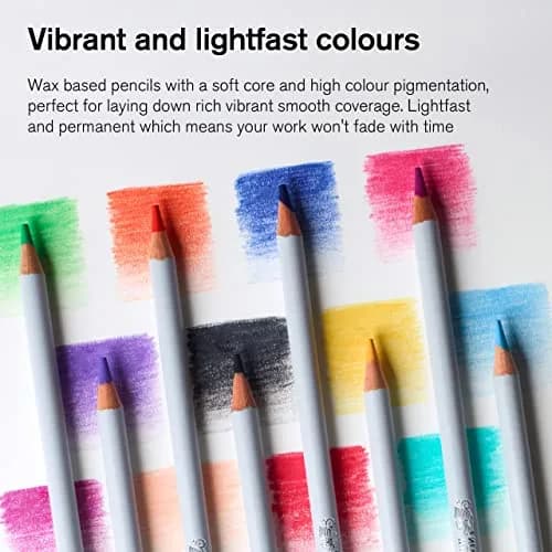 Winsor & Newton Studio Collection Color Pencils Set of 48 | Rich, Vibrant, Smooth Blending thumbnail 2