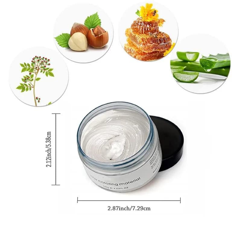 SWAKER White Hair Color Wax 120g (4.23 oz) | Temporary Styling Cream for Parties & Cosplay thumbnail 2