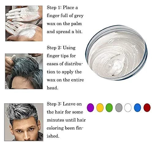 SWAKER White Hair Color Wax 120g (4.23 oz) | Temporary Styling Cream for Parties & Cosplay thumbnail 5