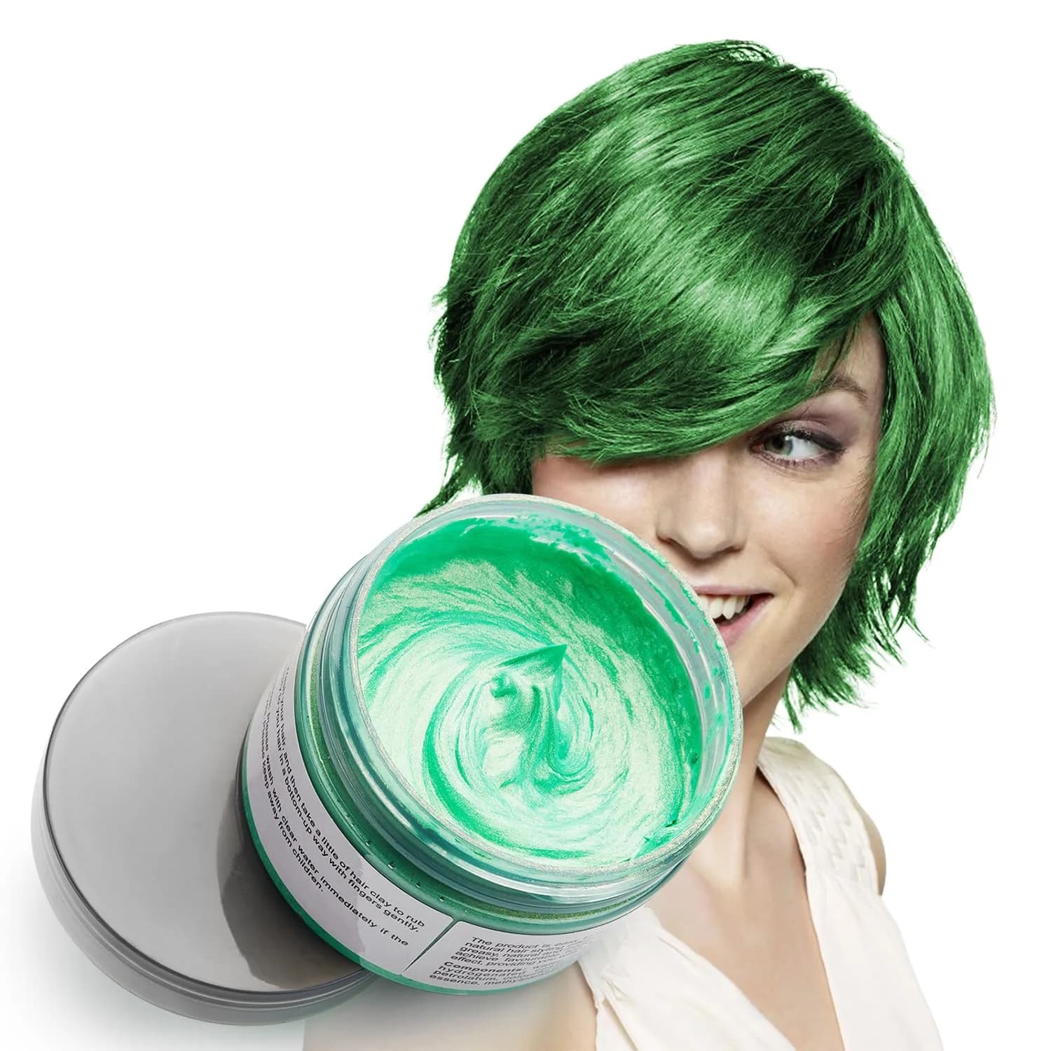 SWAKER Green Hair Color Wax 130ml - Temporary Styling Cream for Vibrant, Bold Green Hair