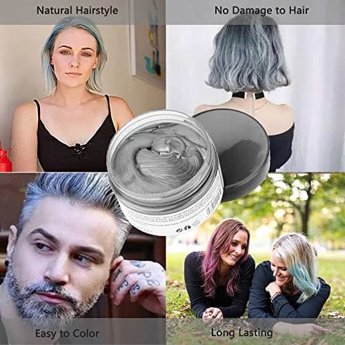 SWAKER Silver Gray Hair Color Wax, 4.23 oz | Temporary Hair Styling & Coloring thumbnail 8