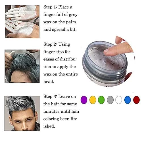 SWAKER Silver Gray Hair Color Wax, 4.23 oz | Temporary Hair Styling & Coloring thumbnail 5