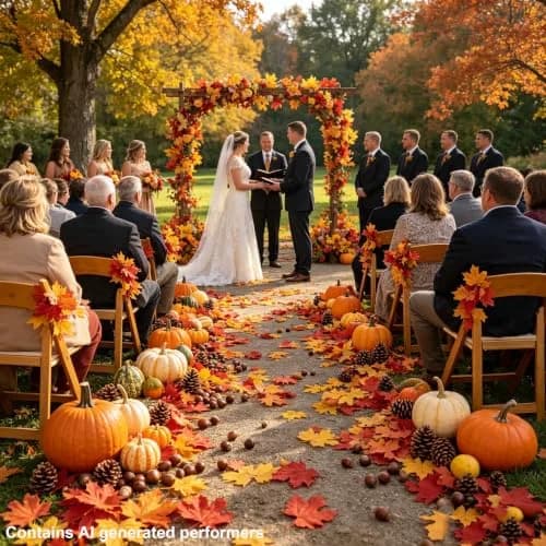 EchoDone Artificial Maple Leaves Decorations 600 pcs | Autumn Fall Leaves for Wedding & Thanksgiving thumbnail 5