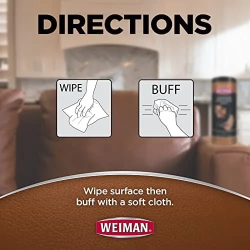 Weiman Leather Cleaner, Conditioner & Protector Wipes 120 Count (Pack of 4) | UV Protection for All Finished Leather Surfaces thumbnail 5