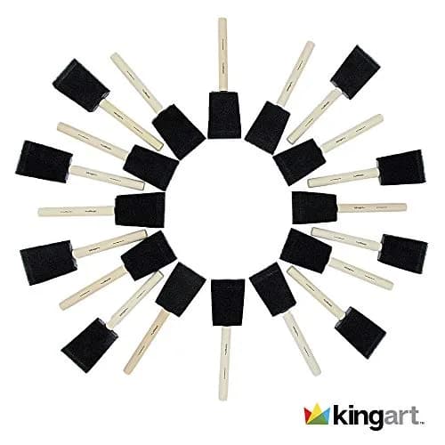 KINGART Foam Paint Brush Set 1 Inch, 25 Pc. Value Pack | Smooth Application for Crafts & DIY thumbnail 5