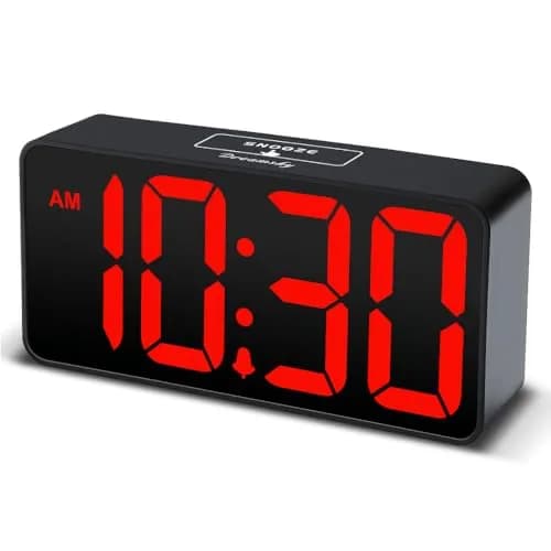 DreamSky Small Digital Alarm Clock for Bedroom with Large Big Numbers | Easy to Read & Set thumbnail 1