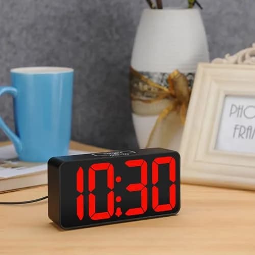 DreamSky Small Digital Alarm Clock for Bedroom with Large Big Numbers | Easy to Read & Set thumbnail 5