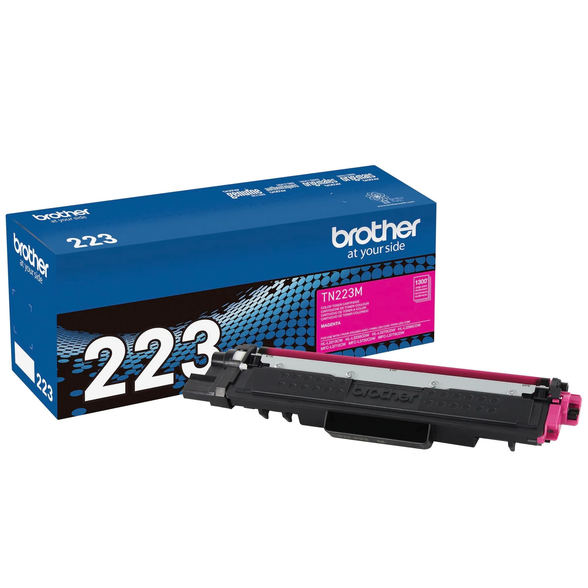 Brother Genuine TN223M Standard Yield Magenta Toner Cartridge | 1300 Pages - main product image