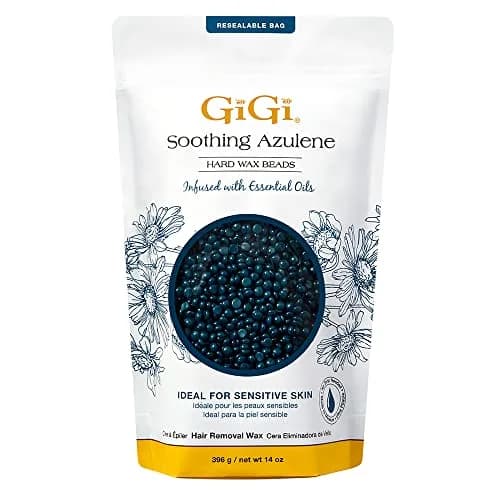 GiGi Soothing Azulene Hard Wax Beads for Face, Body & Sensitive Skin 397g (14 oz) | Stripless Professional Hair Removal thumbnail 1