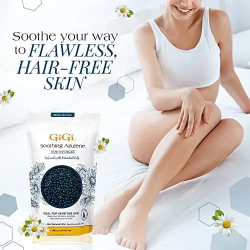 GiGi Soothing Azulene Hard Wax Beads for Face, Body & Sensitive Skin 397g (14 oz) | Stripless Professional Hair Removal thumbnail 2