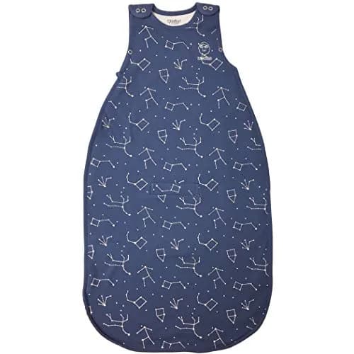 Woolino Ultimate Baby Sleep Sack – 4 Season Merino Wool Sleeping Bag, Organic Cotton Outer, Temp Regulating Blanket, Adjustable Sleep Sack Universal Size 2–24 Months - Night Sky thumbnail 1