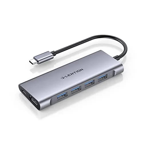 LENTION 6 in 1 USB C Hub, 4 USB 3.0, 4K@60Hz HDMI, 100W Charging | Multiport Hub for MacBook & More thumbnail 1