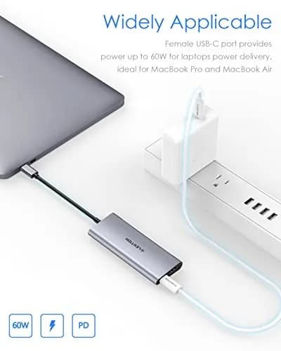 LENTION 6 in 1 USB C Hub, 4 USB 3.0, 4K@60Hz HDMI, 100W Charging | Multiport Hub for MacBook & More thumbnail 6