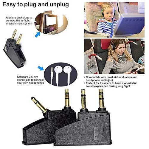 Asobilor Gold Airplane Headphone Adapter with 3.5mm Jack | Compatible with Bose QC Series & More thumbnail 5