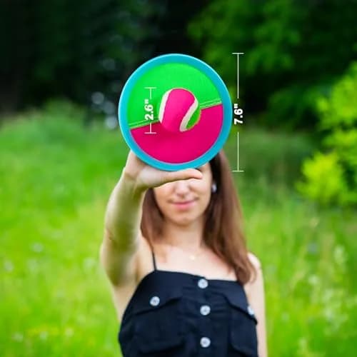 Ayeboovi Toss and Catch Ball Game Set with 4 Paddles & 4 Balls | Upgraded Outdoor Toy for Kids Ages 3-12 thumbnail 7