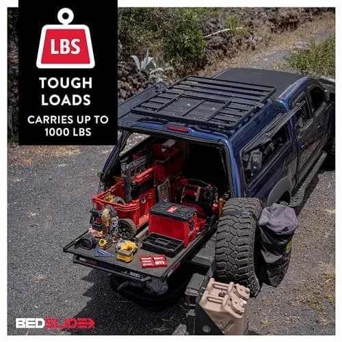 Bedslide 1000 Classic Sliding Truck Bed Organizer 65 x 48-Inch | Capacity 1000 lbs, Black thumbnail 2