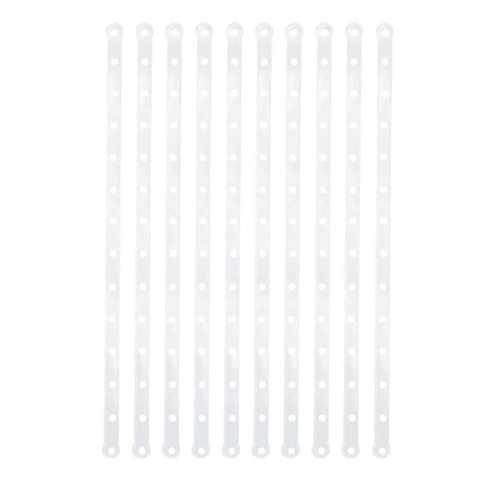 esowemsn Plastic White Display Hanger Strips 36pcs | Heavy Duty, Space Saving, Stable Connector (45-47cm) - main product image