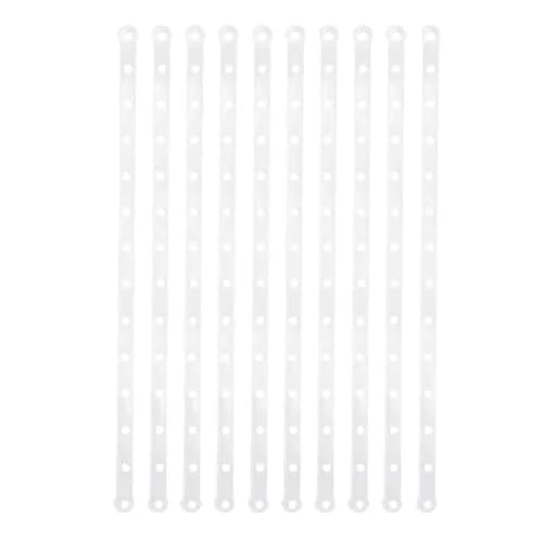 esowemsn Plastic White Display Hanger Strips 36pcs | Heavy Duty, Space Saving, Stable Connector (45-47cm) thumbnail 1