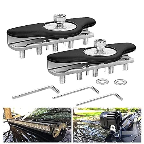 Chelhead Stainless Steel Light Bar Mount Brackets | No-Drill Hood Clamp for Off-Road Vehicles (70-120c) thumbnail 1