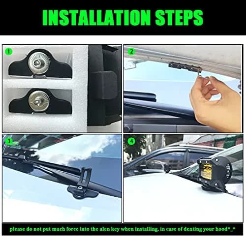 Chelhead Stainless Steel Light Bar Mount Brackets | No-Drill Hood Clamp for Off-Road Vehicles (70-120c) thumbnail 7