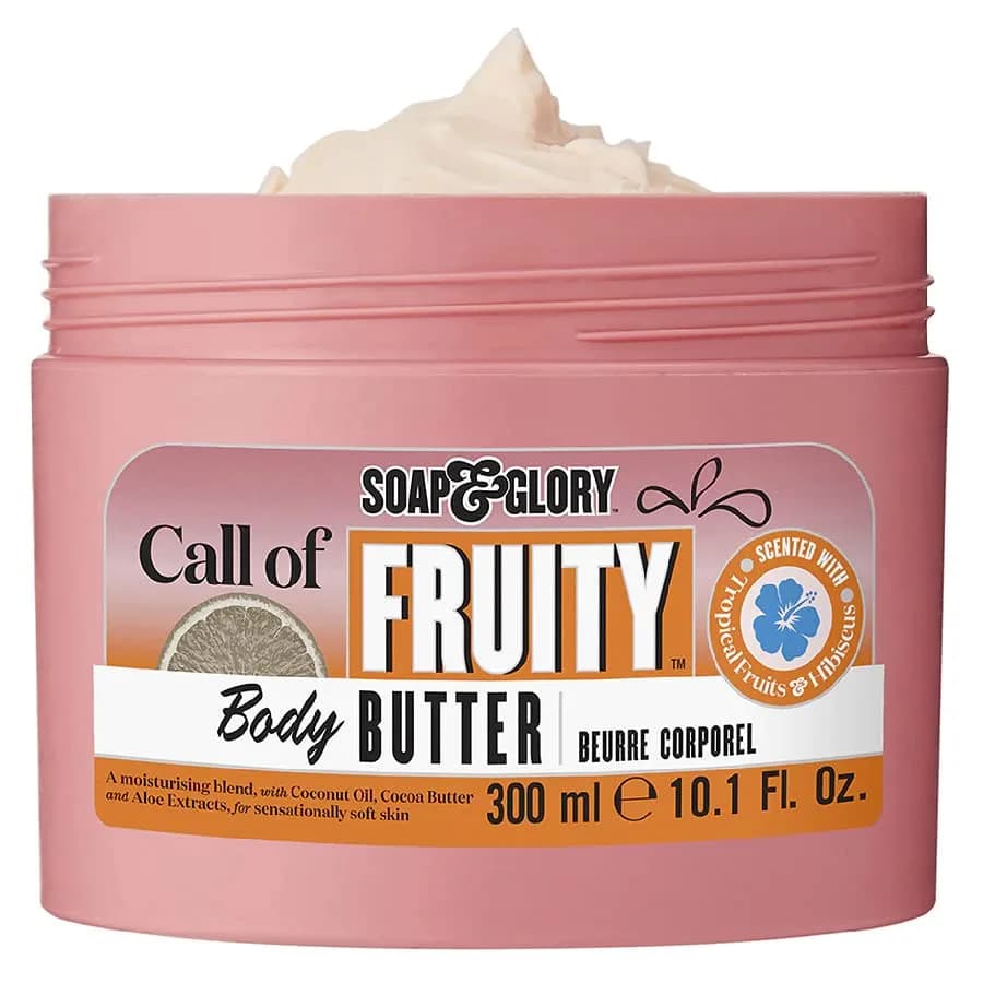 Soap & Glory Call of Fruity Body Butter 300 ml (10.1 Fl Oz) | Hydrating Lotion for Dry Skin with Vitamin E, Coconut Oil & Aloe Extracts thumbnail 5