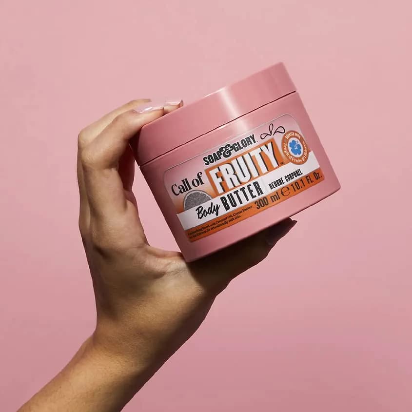 Soap & Glory Call of Fruity Body Butter 300 ml (10.1 Fl Oz) | Hydrating Lotion for Dry Skin with Vitamin E, Coconut Oil & Aloe Extracts thumbnail 6