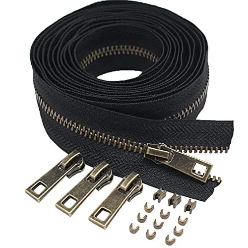 Meillia Upholstery Zipper Tape by the Yard 5 Yards | Durable Metal Zippers for Sewing & Crafts thumbnail 1