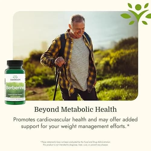 Swanson Berberine HCl Metabolic Health 400 mg 120 Vegan Capsules (60 Count Pack of 2) thumbnail 5