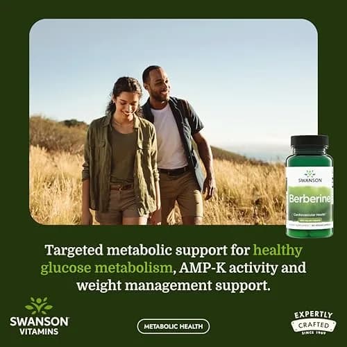 Swanson Berberine HCl Metabolic Health 400 mg 120 Vegan Capsules (60 Count Pack of 2) thumbnail 2