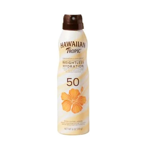 Hawaiian Tropic Weightless Hydration SPF 50 Sunscreen Spray 169ml (6 Oz) | Broad Spectrum UVA/UVB Protection thumbnail 1