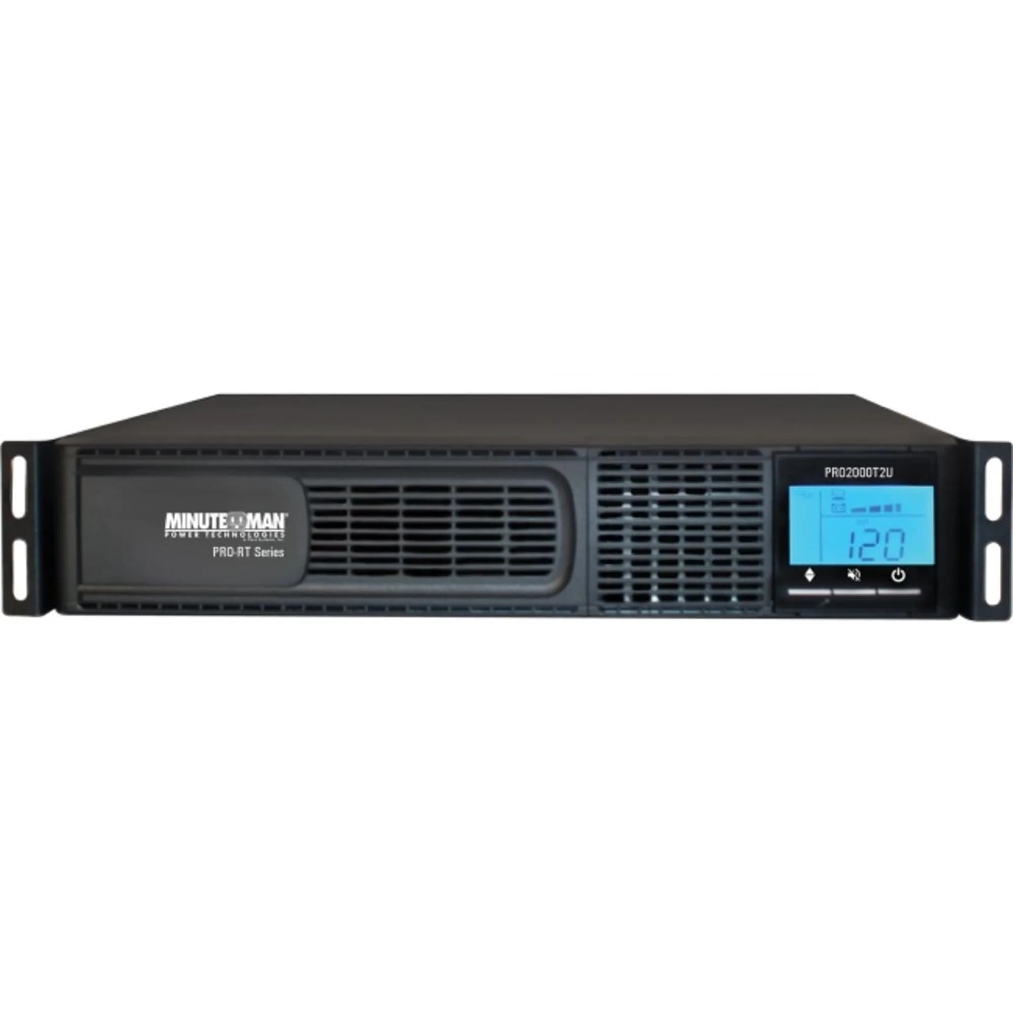 Minuteman PRO2000RT2U PRO-RT Series Line Interactive UPS System | 2000VA, Rack/Tower, LCD Display