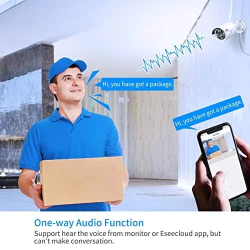Hiseeu 5MP Wireless Security Camera System with 4 Cameras & 500GB HDD | 24/7 HD Night Vision Weatherproof Surveillance thumbnail 4
