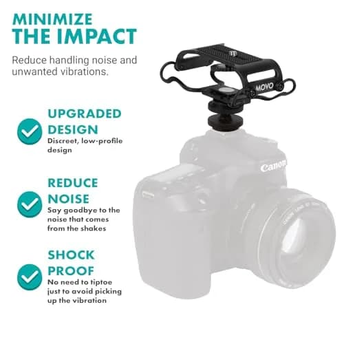 Movo SMM5-B Universal Microphone Shock Mount 55g | Reduces Handling Noise for Content Creators thumbnail 3