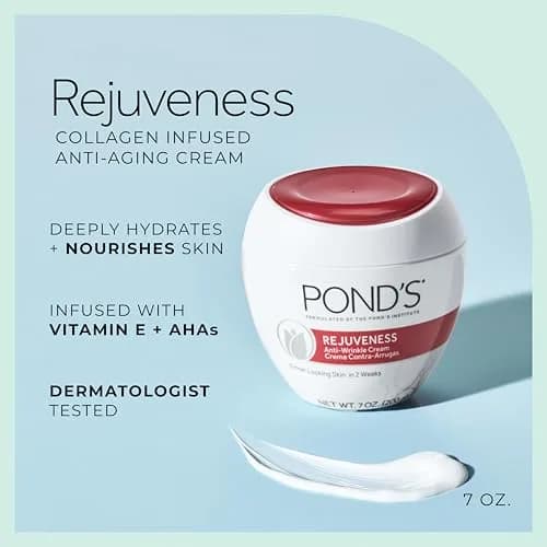 POND'S Rejuveness Anti-Aging Face Cream for Women, 237ml (8 oz) | Dermatologist-Tested for Fine Lines & Wrinkles thumbnail 2