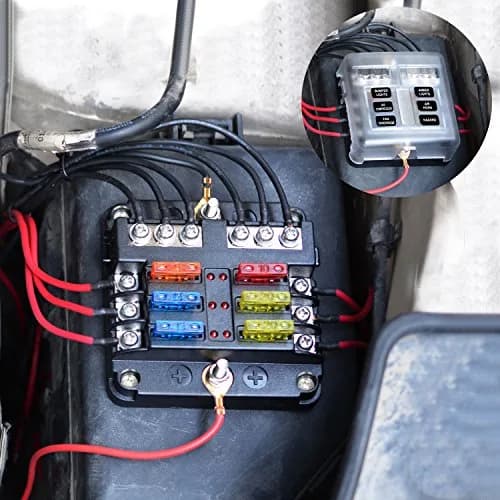 BlueFire 6-Way Blade Fuse Box 32V DC (176g) | LED Indicator for Easy Blown Fuse Identification thumbnail 2