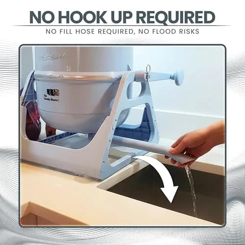 The Laundry Alternative WonderWash Portable Washing Machine | 2.27 kg (5 lb) Capacity, Manual Hand Crank thumbnail 7
