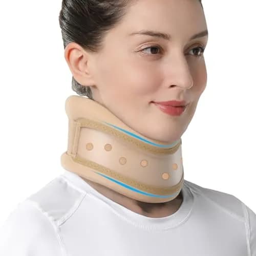 Velpeau Neck Brace for Neck Pain Support - Soft Cervical Collar for Sleeping, Support & Relief (Khaki, M: 11.5-14"/3") thumbnail 1