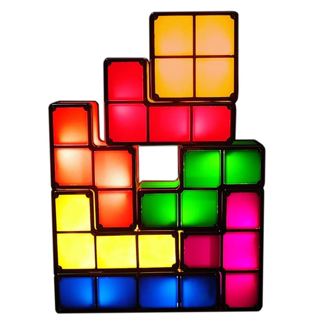 Bitopbi 7 PCS Stackable Night Light 3D Puzzles Toy 7 Colors LED Novelty Desk Lamp for Teens & Adults - main product image
