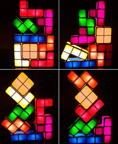 Bitopbi 7 PCS Stackable Night Light 3D Puzzles Toy 7 Colors LED Novelty Desk Lamp for Teens & Adults thumbnail 3