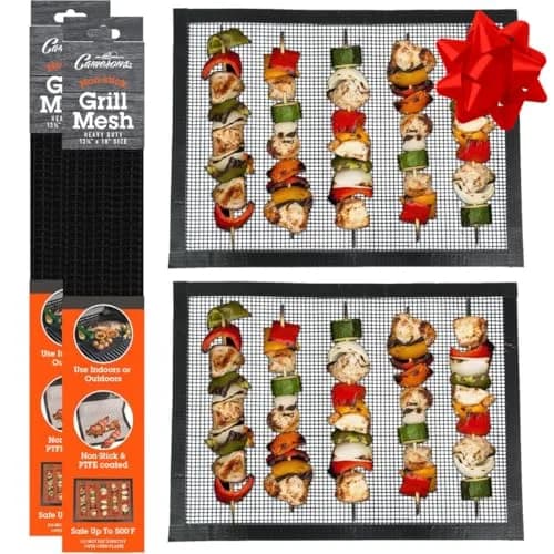 Camerons Heavy Duty Non-Stick Grilling Mesh Sheet 13.5" x 18" (2-Pack) | Reusable BBQ Mat for Gas, Charcoal, Oven Grills thumbnail 8