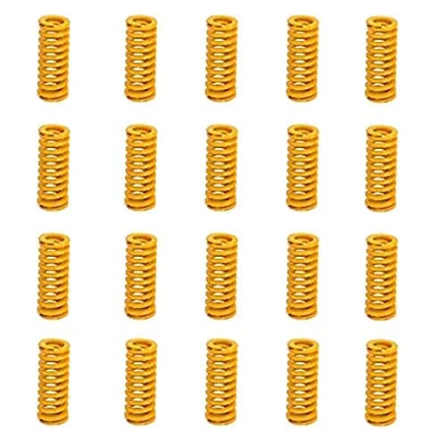 Orgrimmar Yellow 20pcs Compression Mould Die Spring 8mm OD x 20mm Long | Light Load Compression Springs thumbnail 1