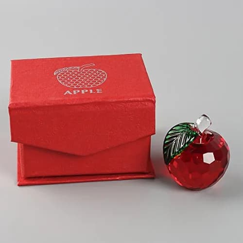 H&D HYALINE & DORA 40mm Red Crystal Apple Paperweight Christmas Eve Decor | Elegant Gift for Office & Home thumbnail 5