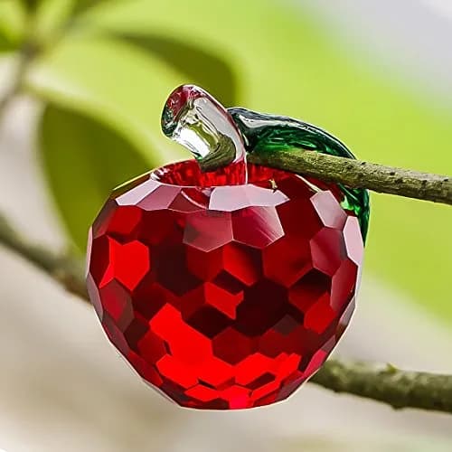 H&D HYALINE & DORA 40mm Red Crystal Apple Paperweight Christmas Eve Decor | Elegant Gift for Office & Home thumbnail 6