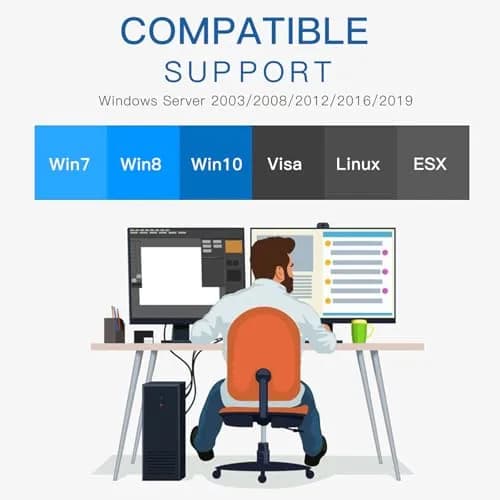 H!Fiber Gigabit PCIe NIC with Intel I210 Chip, 1Gb Network Card (1 Pack) | Intel I210-T1 Compatible Ethernet Adapter thumbnail 6