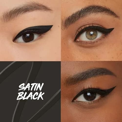 Maybelline Eyestudio Master Precise Liquid Eyeliner, Satin Black 1ml (0.034 Fl Oz) | Waterproof & Smudge-Proof for All-Day Wear thumbnail 3