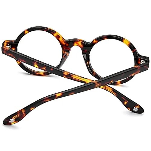 HEPIDEM Vintage Round Optical Glasses Frame 46mm (Leopard Big 46mm) | Full Rim Acetate thumbnail 7